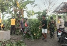 SINERGITAS POLISI BERSAMA TNI DI KEDIRI, GELAR BAKSOS BANTU WARGA TERDAMPAK BENCANA ALAM 1000166999