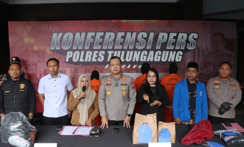 POLRES TULUNGAGUNG BERHASIL AMANKAN 5 TERSANGKA PREDATOR ANAK KETUA PC PMII BERI APRESIASI 1000244336