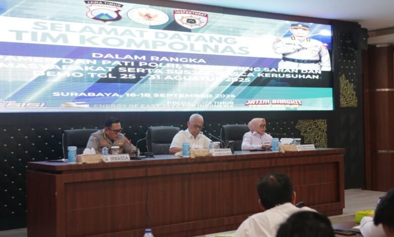 KOMPOLNAS LAKUKAN MONITORING DI POLDA JATIM, BAHAS REKAM JEJAK DAN PENANGANAN KASUS MENONJOL U3 IMG 20250917 WA0007