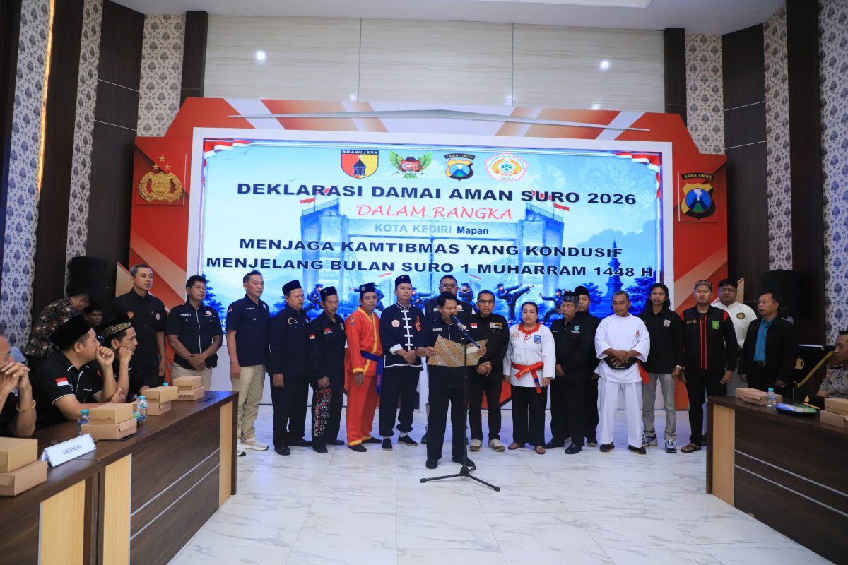 Deklarasi Aman Suro 2026, Wujud Sinergi Polri dan Perguruan Silat Menjaga Kediri Tetap Damai