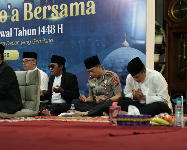 Mengawali Tahun Baru Hijriah dengan Munajat Bersama, Kapolres Kediri Kota Hadir Bersama Ulama dan Masyarakat