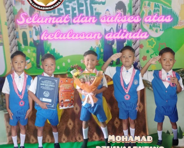 Media cakrabimantara mengucapkan Selamat dan sukses kepada ananda Muhamad dzulvalentino Reyhan Al farizie  ‎