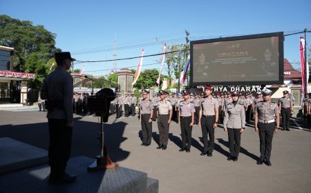 Upacara Korp Rapor Warnai Jelang Hari Bhayangkara ke-80, Penghargaan atas Dedikasi dan Kinerja Personel