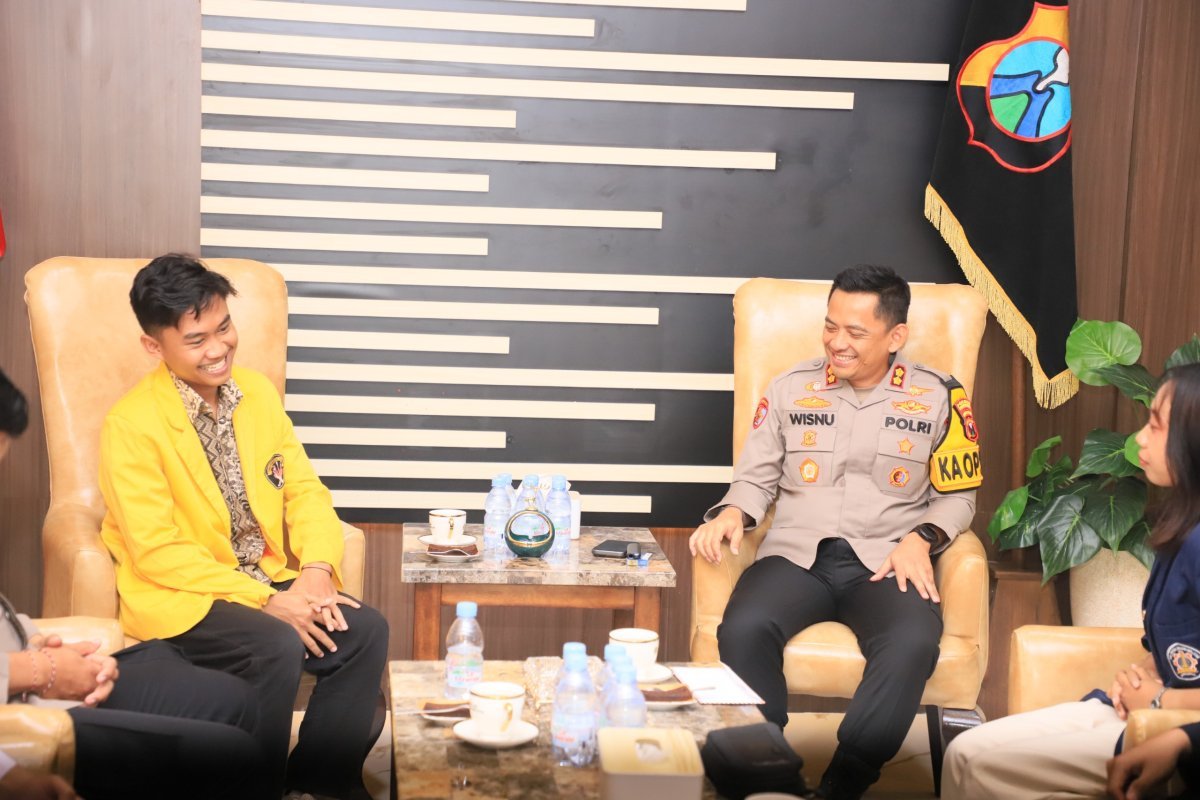 Kapolres Kediri Kota Ajak BEM Kediri Raya Jaga Kedamaian dan Kondusivitas Kota Kediri