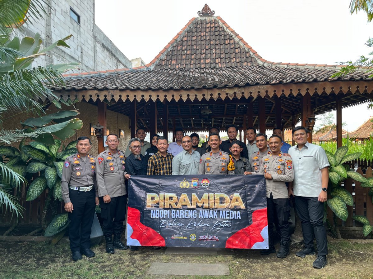 Silaturahmi Bersama Kapolres Kediri Kota, Ketua PWI: Media dan Kepolisian Punya Peran Penting Jaga Kamtibmas