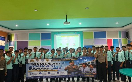 Polres Kediri Kota Kenalkan Kecerdasan Buatan kepada Pelajar SMAN 2, Tekankan Bijak Bermedia dan Jaga Keamanan Diri