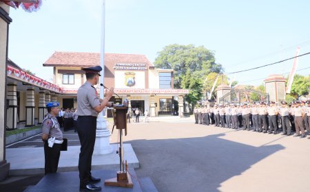 Apel Pagi, Kapolres Kediri Kota Beri Penekanan Keras: Disiplin, Integritas dan Kesiapsiagaan.