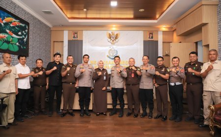 Bangun Komunikasi dan Kolaborasi, Kapolres Kediri Kota Silaturahmi ke Kejari Kabupaten Kediri