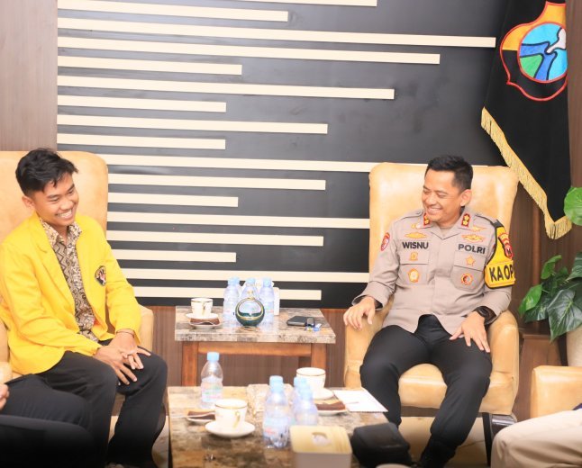 Kapolres Kediri Kota Ajak BEM Kediri Raya Jaga Kedamaian dan Kondusivitas Kota Kediri