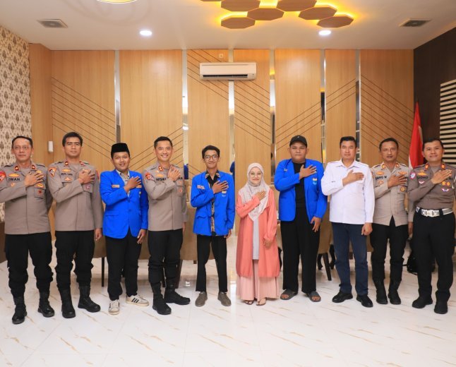 Kapolres Kediri Kota Buka Ruang Komunikasi dengan PMII, Dorong Mahasiswa Jadi Mitra Kamtibmas