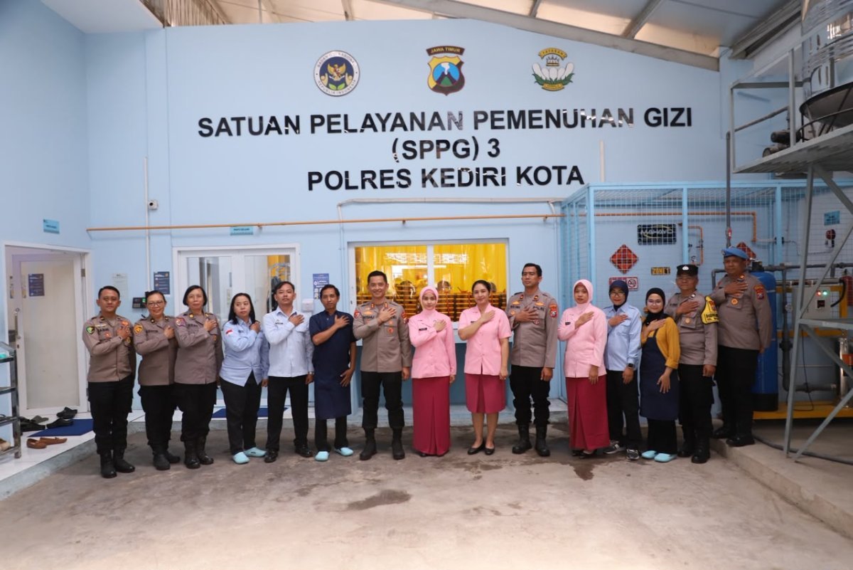 Kapolres Kediri Kota Cek Langsung SPPG, Pastikan MBG Berjalan Higienis dan Sesuai SOP