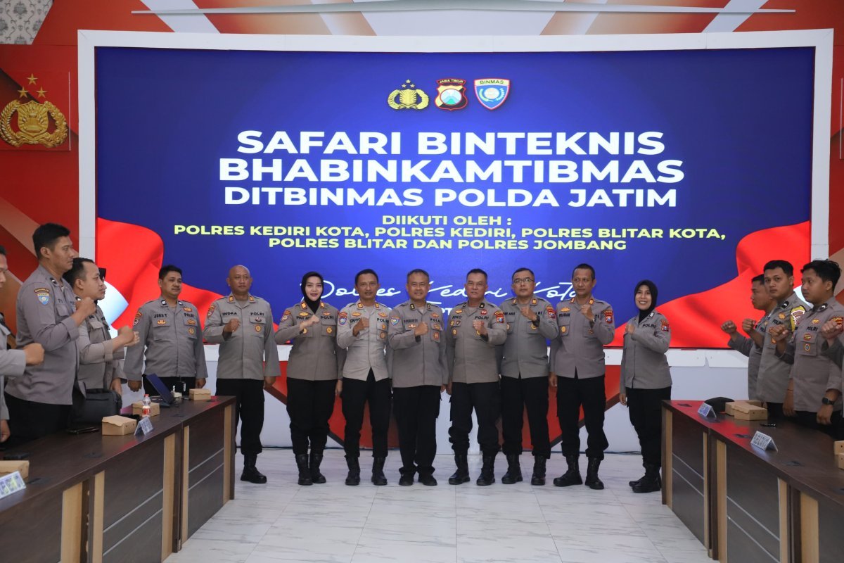 Tingkatkan Kompetensi Personel, Bhabinkamtibmas Polres Kediri Kota Ikuti Bimtek Ditbinmas