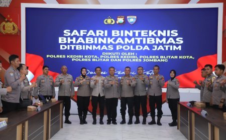 Tingkatkan Kompetensi Personel, Bhabinkamtibmas Polres Kediri Kota Ikuti Bimtek Ditbinmas
