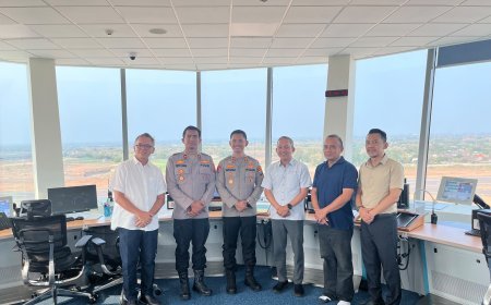 Kapolres Kediri Kota Tinjau Bandara Dhoho, Perkuat Sinergi Pengamanan dan Pelayanan Penerbangan