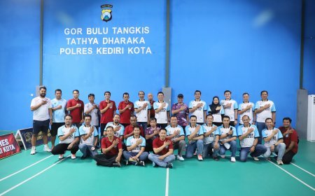 Kapolres Kediri Kota Buka Turnamen Badminton, Dorong Sportivitas dan Kebersamaan