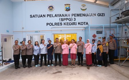 Kapolres Kediri Kota Cek Langsung SPPG, Pastikan MBG Berjalan Higienis dan Sesuai SOP