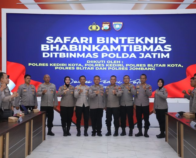 Tingkatkan Kompetensi Personel, Bhabinkamtibmas Polres Kediri Kota Ikuti Bimtek Ditbinmas