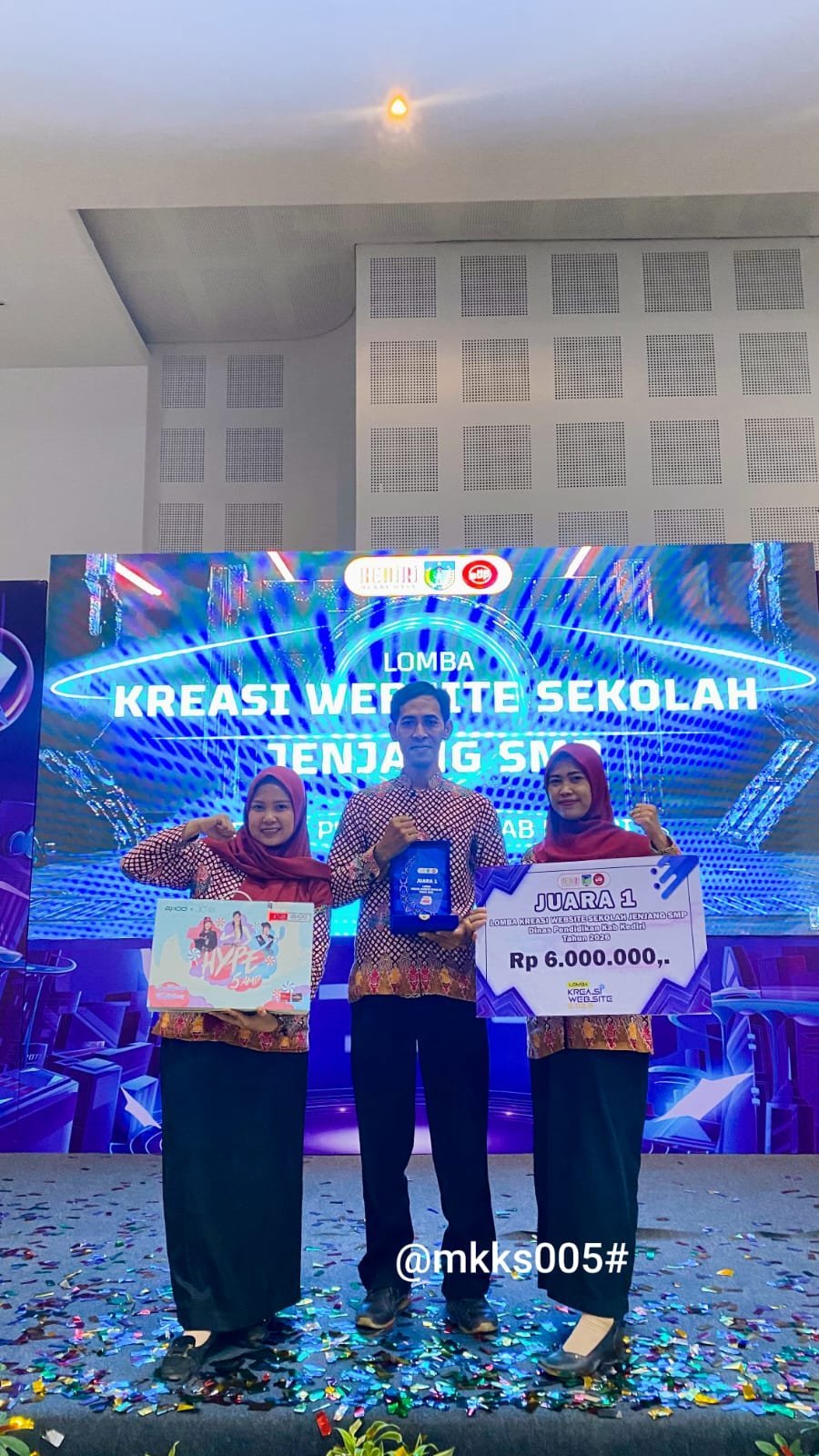 SMP Ringinrejo  bangga, mendapatkan juara satu sekabupaten Kediri