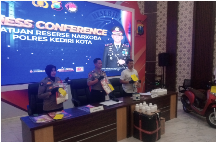 Ungkap peredaran narkotika periode Agustus sampai september,inilah harapan Kapolres Kediri kota