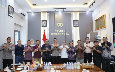 Perkuat Sinergi dan Kepedulian Sosial, DBK Silaturahmi dengan Kapolres Kediri Kota