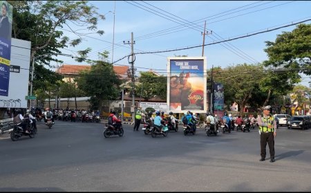 Satlantas Polres Kediri Kota Evaluasi Durasi Traffic Light di Simpang Empat Veteran
