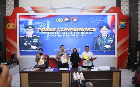 Polres Kediri Kota Ungkap 19 Kasus Narkoba, 21 Tersangka Diamankan dan 642 Gram Sabu Disita