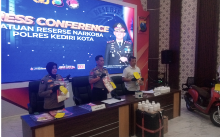 Ungkap peredaran narkotika periode Agustus sampai september,inilah harapan Kapolres Kediri kota
