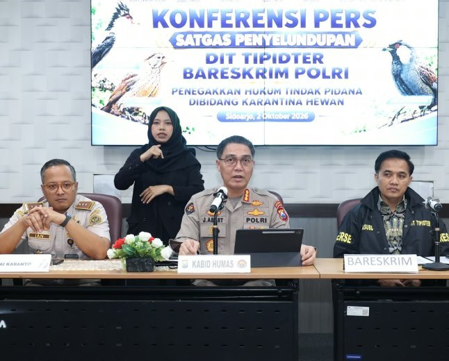 Bareskrim Polri Ungkap Dugaan Penyelundupan Ribuan Burung Tanpa Dokumen Karantina di Sidoarjo, Dua WNA Vietnam Jadi Tersangka