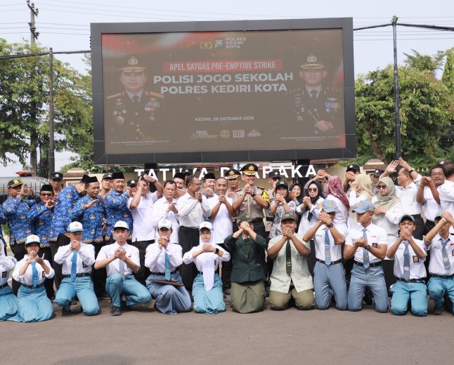 Kapolres Kediri Kota: Polisi Jogo Sekolah Harus Jadi Sahabat dan Pelindung Pelajar