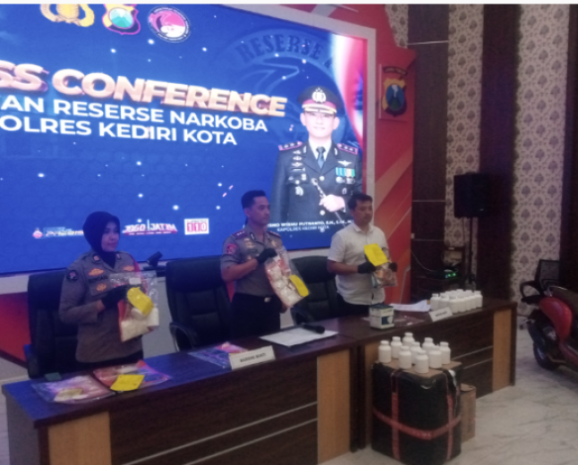 Ungkap peredaran narkotika periode Agustus sampai september,inilah harapan Kapolres Kediri kota