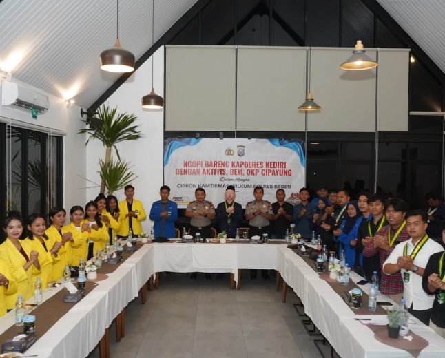 Kapolres Kediri Silaturahmi dan Dialog Terbuka Bersama Mahasiswa, Wujudkan Kamtibmas Kondusif